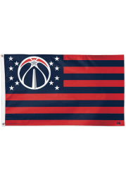 Washington Wizards 3x5 Star Stripes Navy Blue Silk Screen Grommet Flag