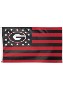Georgia Bulldogs 3x5 Star Stripes Red Silk Screen Grommet Flag