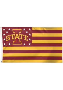Iowa State Cyclones 3x5 Star Stripes Red Silk Screen Grommet Flag