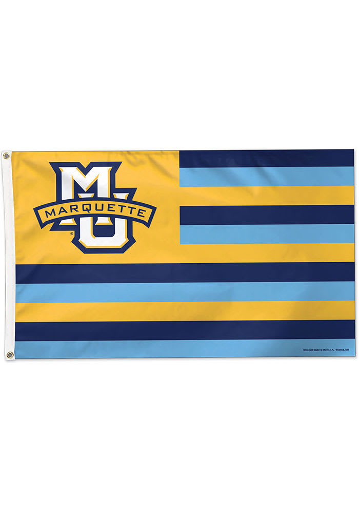 Marquette Golden Eagles 3x5 Star Stripes Blue Silk Screen Grommet Flag
