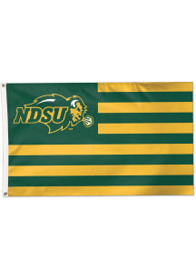 North Dakota State Bison 3x5 Star Stripes Yellow Silk Screen Grommet Flag