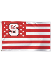 NC State Wolfpack 3x5 Star Stripes Red Silk Screen Grommet Flag