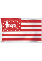 Nebraska Cornhuskers 3x5 Star Stripes Red Silk Screen Grommet Flag