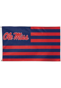 Ole Miss Rebels 3x5 Star Stripes Red Silk Screen Grommet Flag