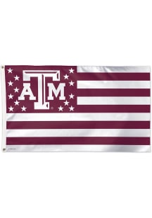Texas A&amp;M Aggies 3x5 Star Stripes Red Silk Screen Grommet Flag