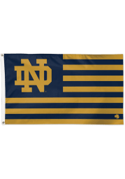 Notre Dame Fighting Irish 3x5 Stripe Blue Silk Screen Grommet Flag
