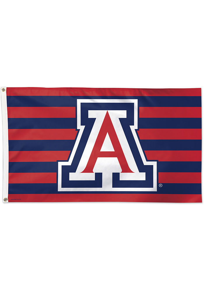 Arizona Wildcats 3x5 Stripe Red Silk Screen Grommet Flag