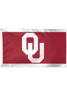 Oklahoma Sooners 3x5 Stripe Crimson Silk Screen Grommet Flag
