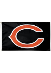 Chicago Bears 3x5 Black Black Silk Screen Grommet Flag