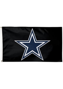 Dallas Cowboys 3x5 Black Black Silk Screen Grommet Flag