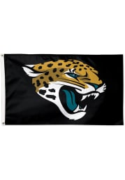 Jacksonville Jaguars 3x5 Black Black Silk Screen Grommet Flag