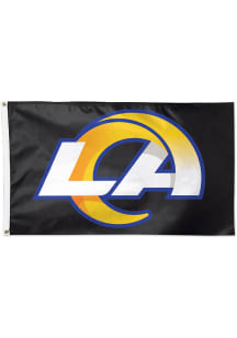 Los Angeles Rams 3x5 Black Black Silk Screen Grommet Flag