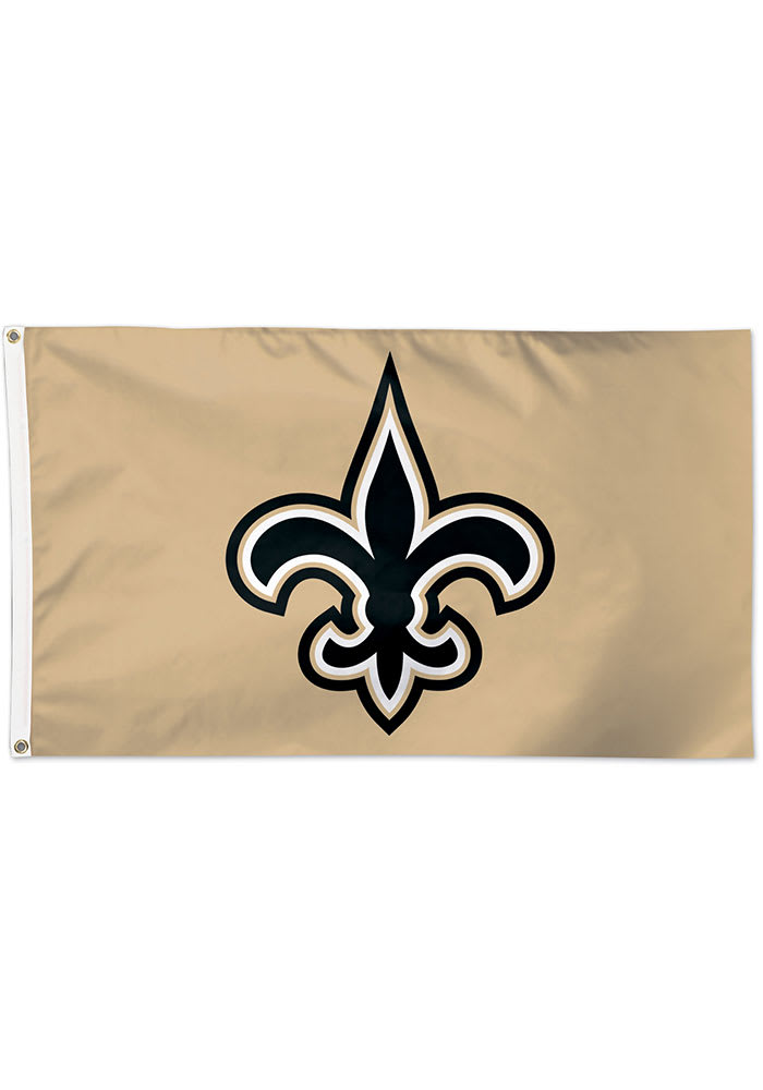 New Orleans Saints 3x5 Gold Gold Silk Screen Grommet Flag