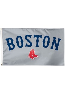 Boston Red Sox 3x5 Gray Grey Silk Screen Grommet Flag
