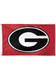 Georgia Bulldogs 3x5 Red Red Silk Screen Grommet Flag
