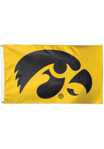 Iowa Hawkeyes 3x5 Yellow Yellow Silk Screen Grommet Flag