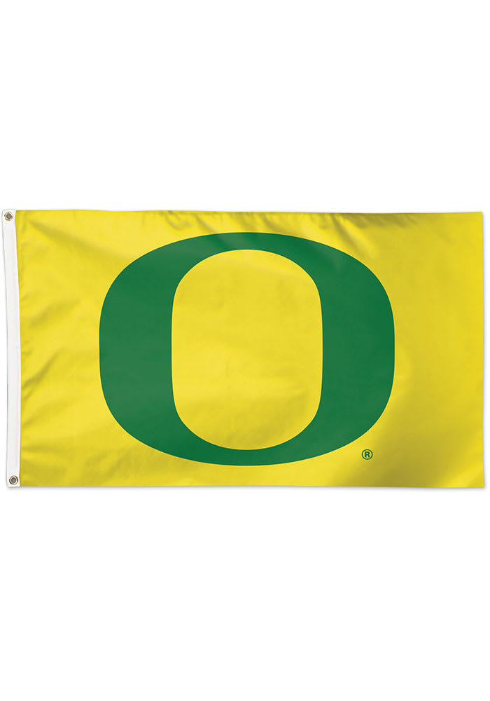 Oregon Ducks 3x5 Yellow Yellow Silk Screen Grommet Flag