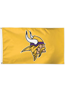 Minnesota Vikings 3x5 Yellow Yellow Silk Screen Grommet Flag