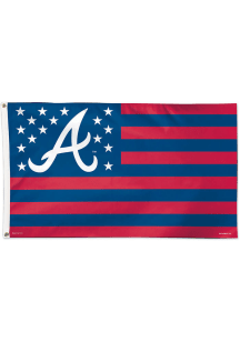Atlanta Braves 3x5 Red Silk Screen Grommet Flag