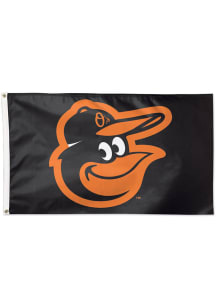 Baltimore Orioles 3x5 Logo Black Silk Screen Grommet Flag