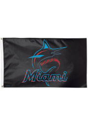 Miami Marlins 3x5 Teal Silk Screen Grommet Flag