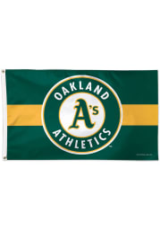 Oakland Athletics 3x5 Green Silk Screen Grommet Flag