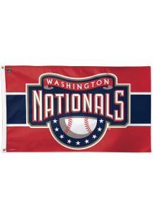 Washington Nationals 3x5 Logo Red Silk Screen Grommet Flag