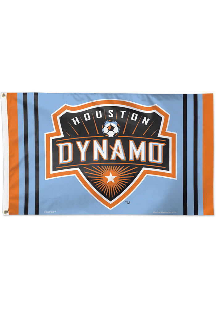 Houston Dynamo 3x5 Orange Silk Screen Grommet Flag