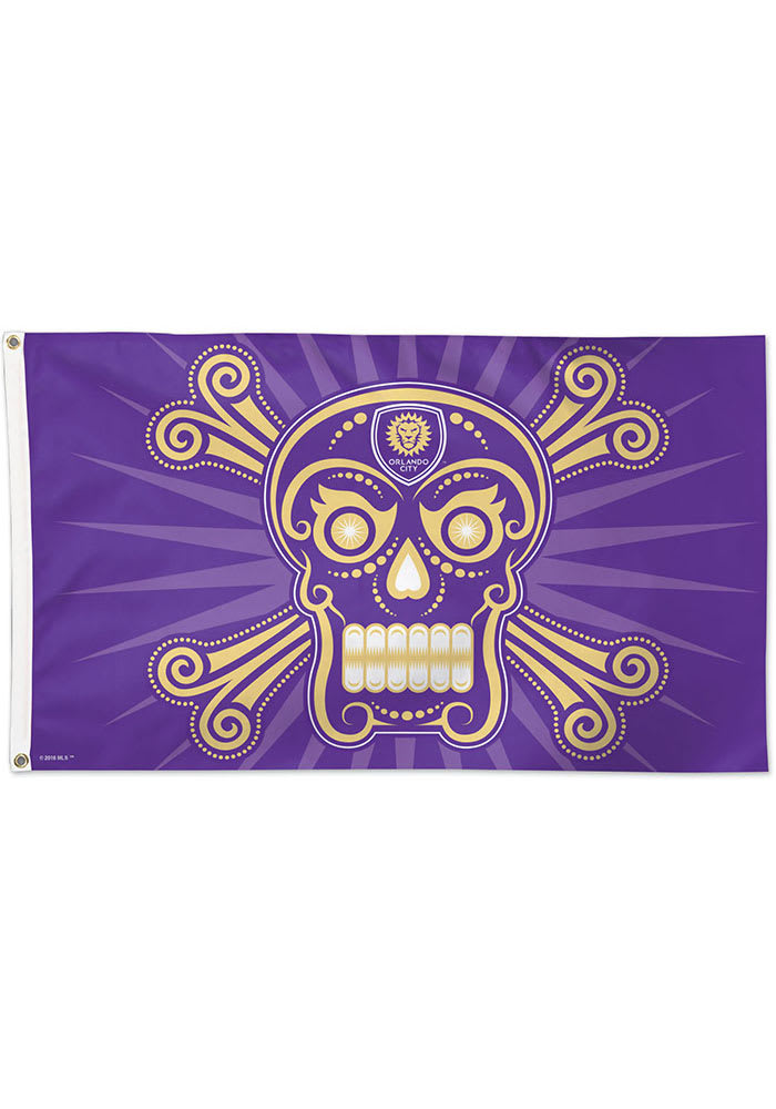 Orlando City SC 3x5 Purple Silk Screen Grommet Flag