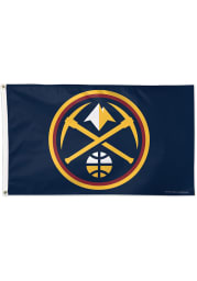 Denver Nuggets 3x5 Navy Blue Silk Screen Grommet Flag