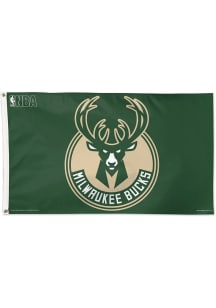 Milwaukee Bucks 3x5 Green Silk Screen Grommet Flag