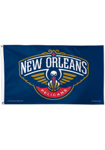 New Orleans Pelicans 3x5 Navy Blue Silk Screen Grommet Flag