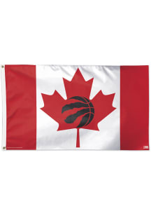 Toronto Raptors 3x5 Red Silk Screen Grommet Flag