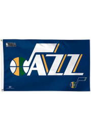 Utah Jazz 3x5 Navy Blue Silk Screen Grommet Flag