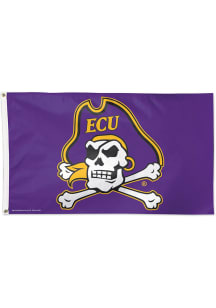 East Carolina Pirates 3x5 Purple Silk Screen Grommet Flag