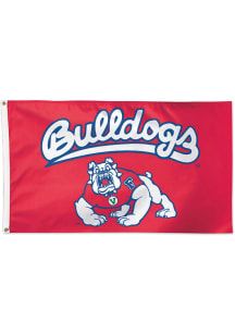 Fresno State Bulldogs 3x5 Red Silk Screen Grommet Flag