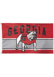 Georgia Bulldogs 3x5 Red Silk Screen Grommet Flag