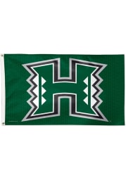 Hawaii Warriors 3x5 Green Silk Screen Grommet Flag
