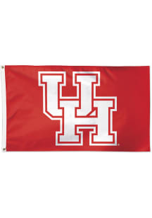 Houston Cougars 3x5 White Silk Screen Grommet Flag