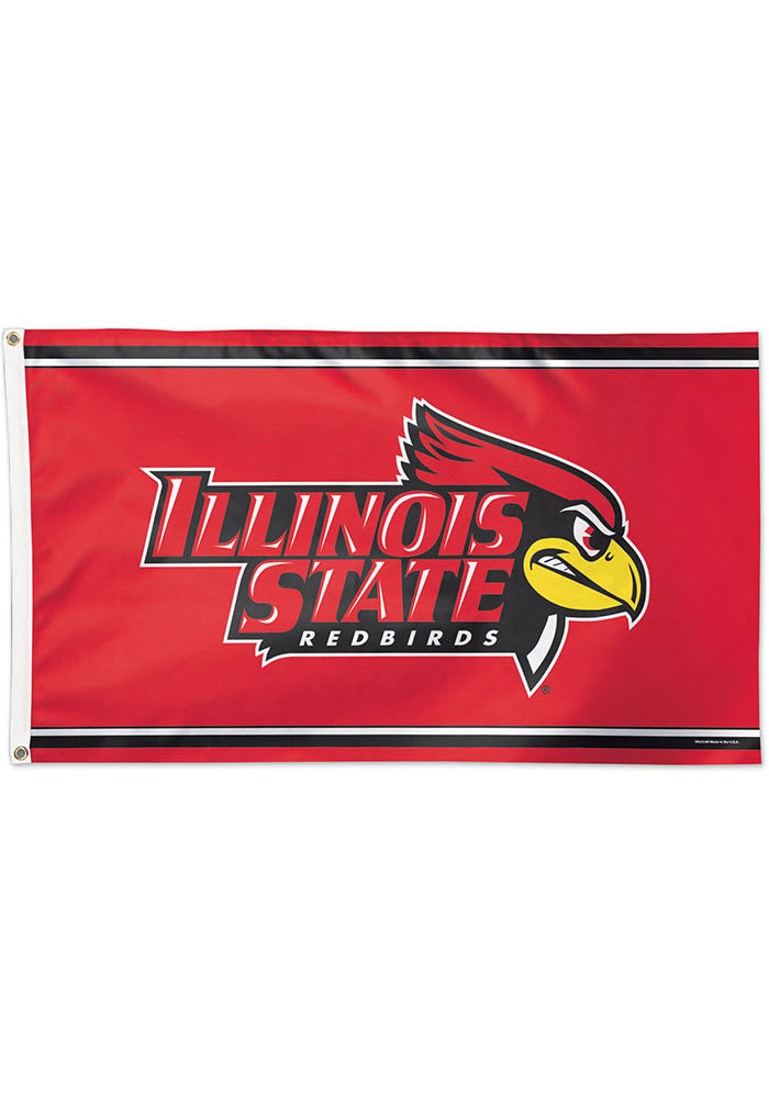 Illinois State Redbirds 3x5 Red Silk Screen Grommet Flag 1373