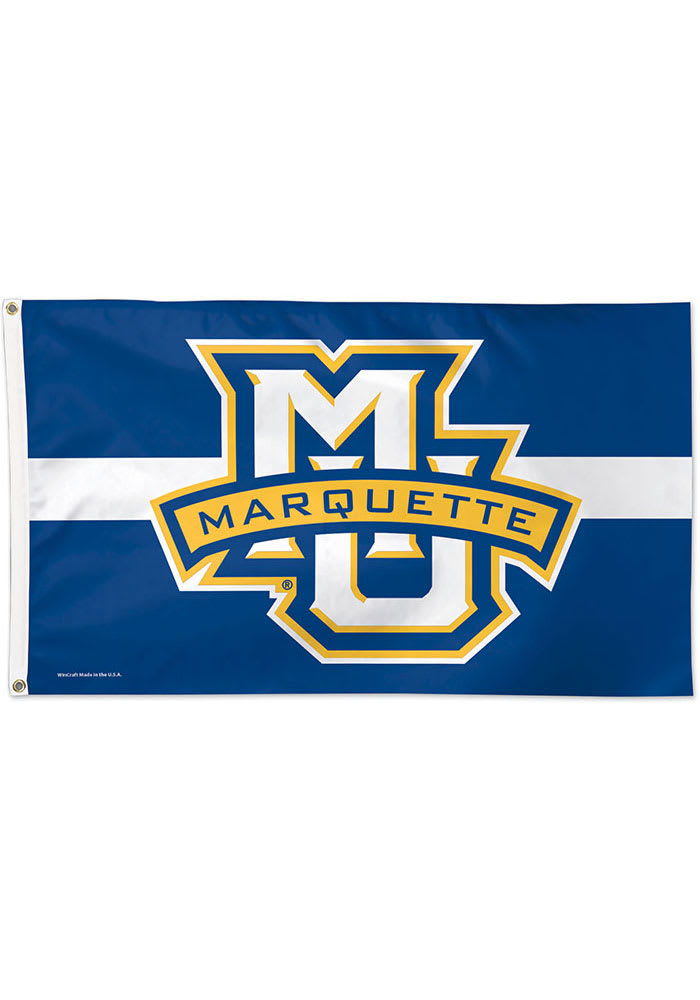 Marquette Golden Eagles 3x5 Blue Silk Screen Grommet Flag