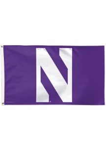 Purple Northwestern Wildcats 3x5 Silk Screen Grommet Flag