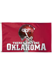 Oklahoma Sooners 3x5 Crimson Silk Screen Grommet Flag