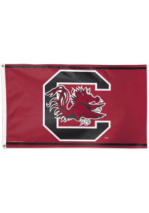 South Carolina Gamecocks 3x5 Logo Red Silk Screen Grommet Flag