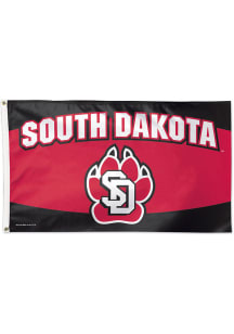 South Dakota Coyotes 3x5 Red Silk Screen Grommet Flag