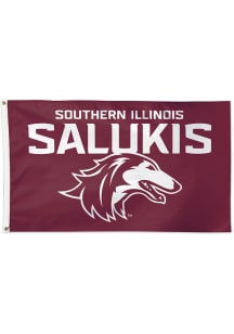 Southern Illinois Salukis 3x5 Red Silk Screen Grommet Flag