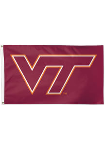 Virginia Tech Hokies 3x5 Red Silk Screen Grommet Flag