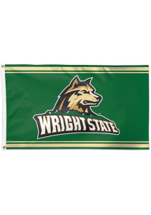 Wright State Raiders 3x5 Green Silk Screen Grommet Flag
