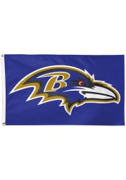 Baltimore Ravens 3x5 Black Silk Screen Grommet Flag