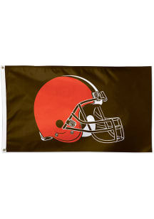Cleveland Browns 3x5 Brown Silk Screen Grommet Flag